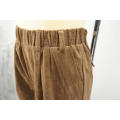 Women's New Brown Fleece Corduroy 16W Straight Trousers